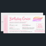 Uitnodiging tot uitzending van persoonlijke Birthd<br><div class="desc">Pas uw eigen uitnodiging voor een instapkaart aan voor een cruise uit eten of een cruise uit de zon aan boord van een gecharterde boot of een jacht met onze eenvoudig te bewerken sjabloon die wordt getoond in roos goud, koraalroze, wazige kleuren met een nautisch stripe vormgeving aan de achterkant...</div>