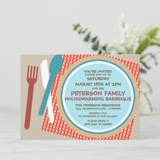 Uitnodiging tot uitzending van Picnic Barbeque (Staand voorkant)