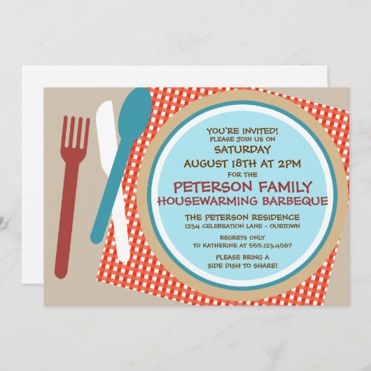 Uitnodiging tot uitzending van Picnic Barbeque (Voorkant / Achterkant)