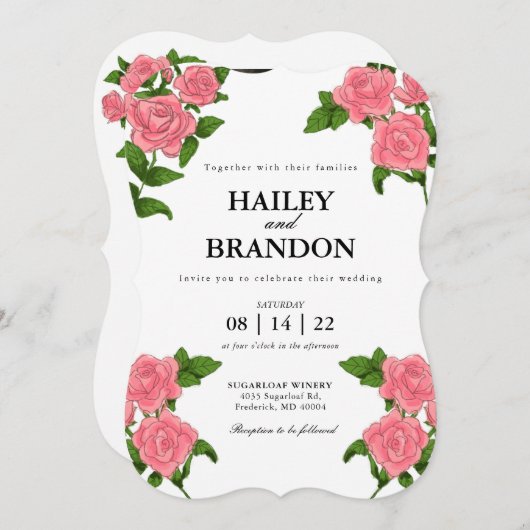 Uitnodiging tot uitzending van Rozen (Voorkant / Achterkant)