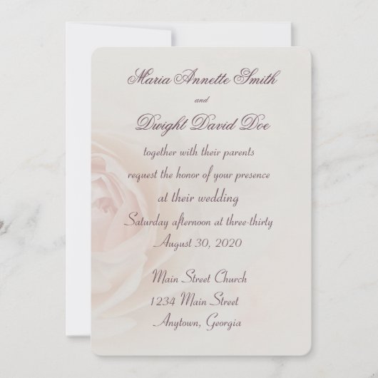 Uitnodiging tot uitzending van Rozen voor gevlekt (Voorkant)