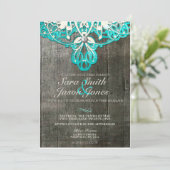 Uitnodiging tot uitzending van Rustic Barn Wedding (Staand voorkant)