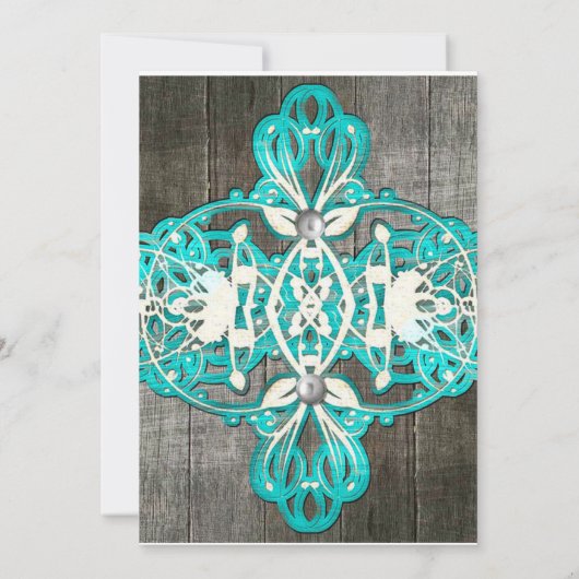 Uitnodiging tot uitzending van Rustic Barn Wedding (Achterkant)