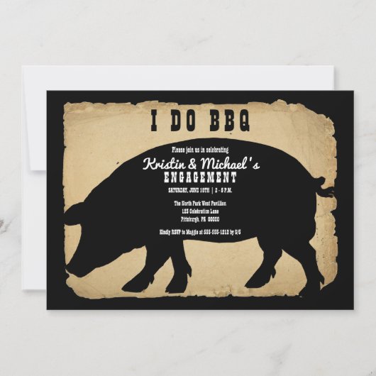 Uitnodiging tot uitzending van Rustic Country Hog (Voorkant)