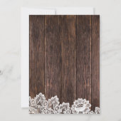 Uitnodiging tot uitzending van Rustic Lace en Wood (Achterkant)