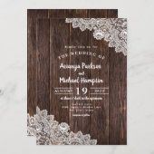 Uitnodiging tot uitzending van Rustic Lace en Wood (Voorkant / Achterkant)