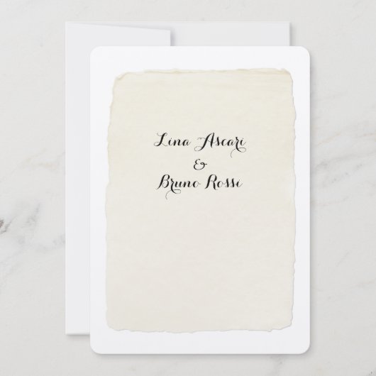 Uitnodiging tot uitzending van Rustic Pen & Ink Sc (Achterkant)