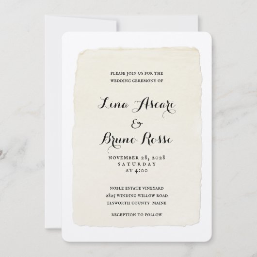 Uitnodiging tot uitzending van Rustic Pen & Ink Sc (Voorkant)