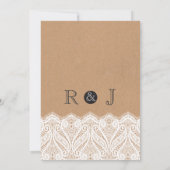 Uitnodiging tot uitzending van Rustic White Lace & (Achterkant)