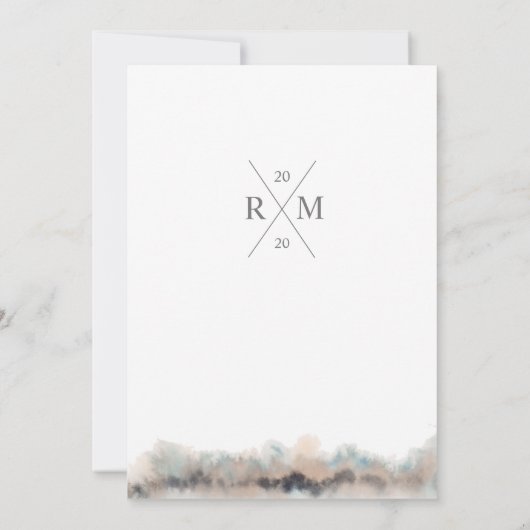 Uitnodiging tot uitzending van Rustige waterverf m (Achterkant)