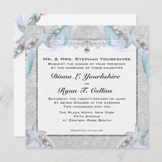 Uitnodiging tot uitzending van Starfish Wedding (Voorkant / Achterkant)