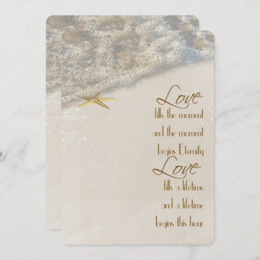 Uitnodiging tot uitzending van Starfish Wedding (Voorkant / Achterkant)