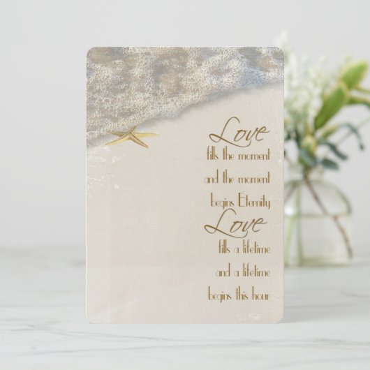 Uitnodiging tot uitzending van Starfish Wedding (Staand voorkant)