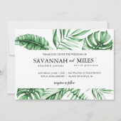 Uitnodiging tot uitzending van tropisch groen hand (Voorkant)