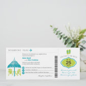 Uitnodiging tot uitzending van tropische instapkaa (Staand voorkant)