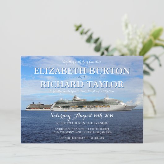 Uitnodiging tot uitzending van tropische strandbru (Staand voorkant)