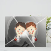 Uitnodiging tot uitzending van twee berichten over (Staand voorkant)