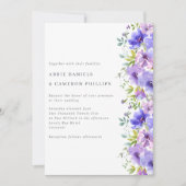 Uitnodiging tot uitzending van  Violet Flowers Bor (Voorkant)