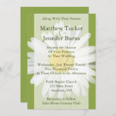 Uitnodiging tot uitzending van White Daisy Wedding (Voorkant / Achterkant)