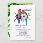 Uitnodiging tot uitzetting over tropische vogelwed (Voorkant / Achterkant)