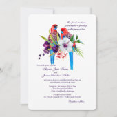 Uitnodiging tot uitzetting over tropische vogelwed (Voorkant)