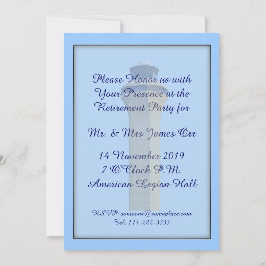 Uitnodiging tot uitzetting uit de luchtverkeerslei (Achterkant)