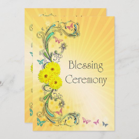 Uitnodiging tot uitzetting voor uitbeningsceremoni (Voorkant / Achterkant)