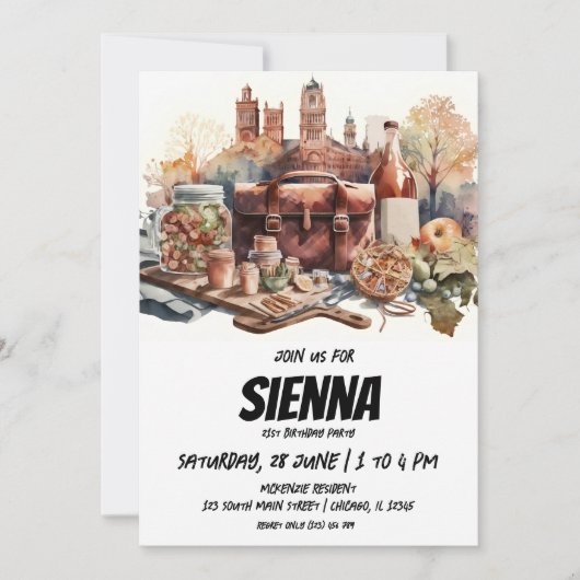 Uitnodiging tot uitzicht van de zomerpickncastle (Voorkant)