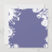 Uitnodiging tot ultra Violet  Floral Wedding (Achterkant)