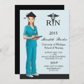 Uitnodiging tot urse Graduation Party (Voorkant / Achterkant)