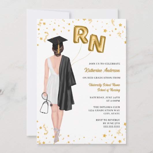 Uitnodiging tot urse Graduation Party (Voorkant)