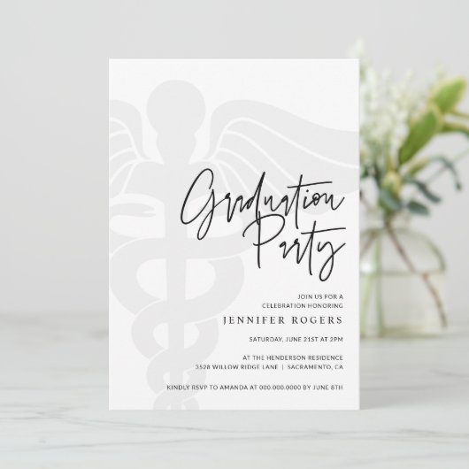 Uitnodiging tot urse Graduation Party (Staand voorkant)