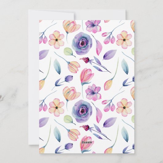 Uitnodiging tot urse Graduation Party Spring Flora (Achterkant)