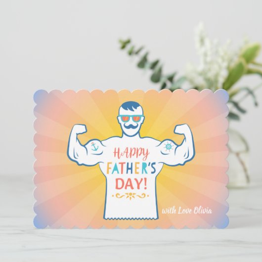 uitnodiging tot Vaderdag. (Staand voorkant)