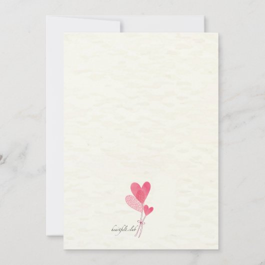 Uitnodiging tot Valentijnsdag-ballonnen (Achterkant)