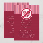 Uitnodiging tot Valentijnsdag van één partij (Voorkant / Achterkant)