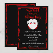 Uitnodiging tot Vampire Halloween Party (Voorkant / Achterkant)