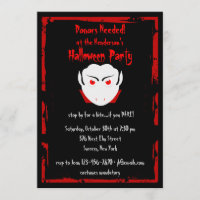 Uitnodiging tot Vampire Halloween Party