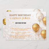 UITNODIGING TOT VERJAARDAG 1 (Voorkant / Achterkant)