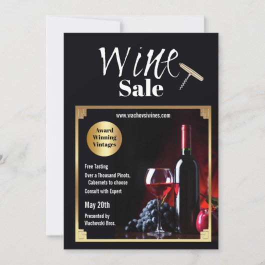 uitnodiging tot verkoop van wijn (Voorkant)