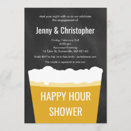 Uitnodiging tot Verloving van Happy Hour Shower Be