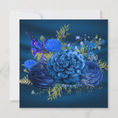 Uitnodiging tot verloving van Royal Blue Diamonds (Achterkant)