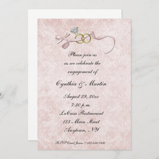 Uitnodiging tot Verloving voor weduwen (Voorkant / Achterkant)