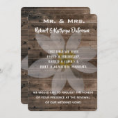 Uitnodiging tot vernieuwing Rustic & Romantic Vow (Voorkant / Achterkant)