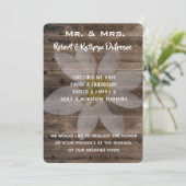 Uitnodiging tot vernieuwing Rustic & Romantic Vow (Staand voorkant)