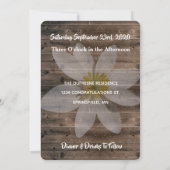 Uitnodiging tot vernieuwing Rustic & Romantic Vow (Achterkant)