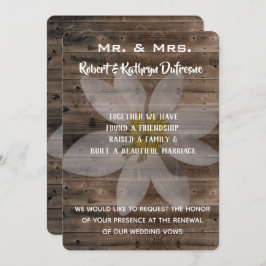 Uitnodiging tot vernieuwing Rustic & Romantic Vow