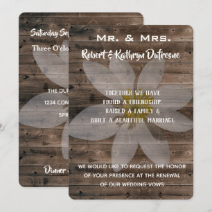 Uitnodiging tot vernieuwing Rustic & Romantic Vow