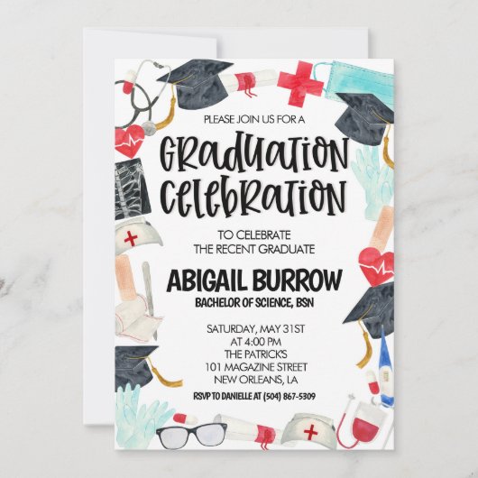 Uitnodiging tot verpleging van een studiecyclus (Voorkant)