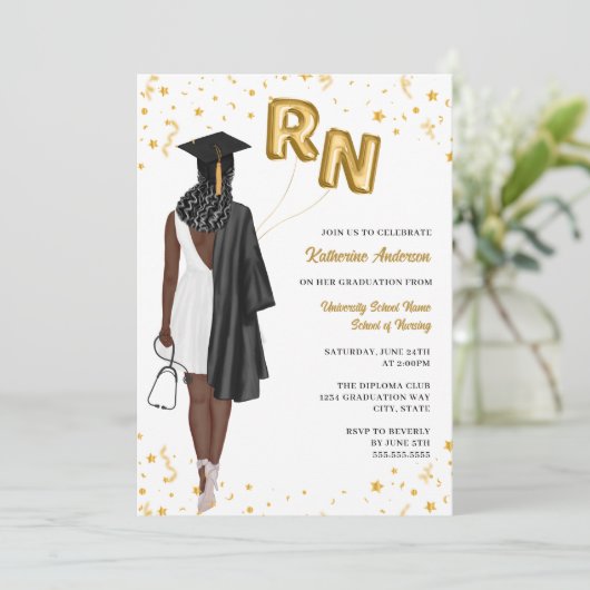 Uitnodiging tot verpleging van een studiecyclus (Staand voorkant)